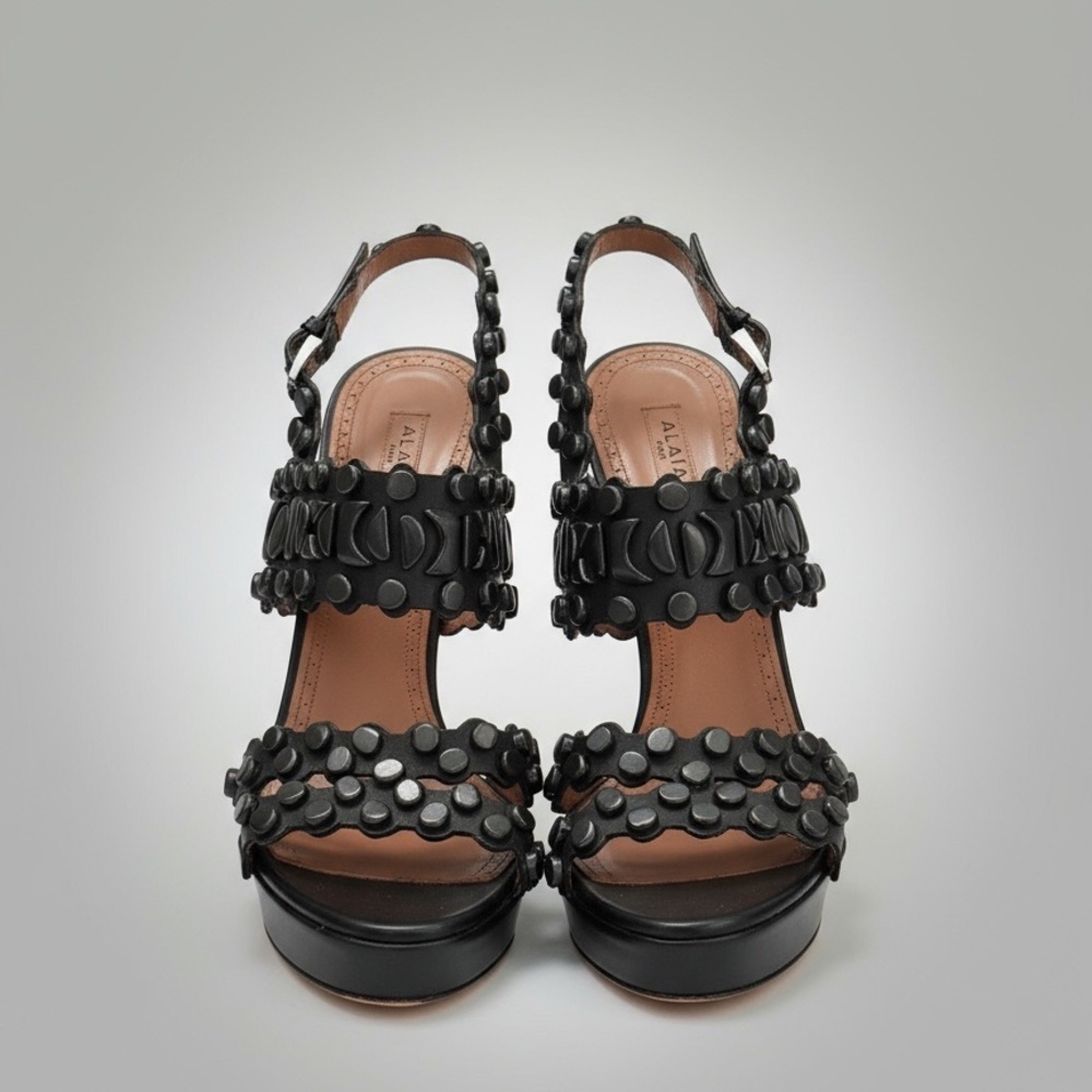 Alaia Khaite Studded Leather Sandals